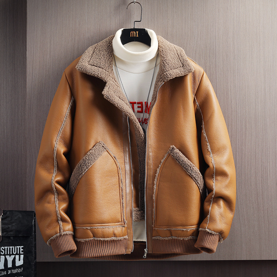SHEARLING LAMBSKIN BOMBER