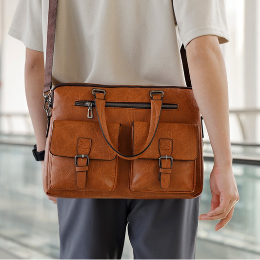 BUSINESS LEATHER SHOULDER BAG