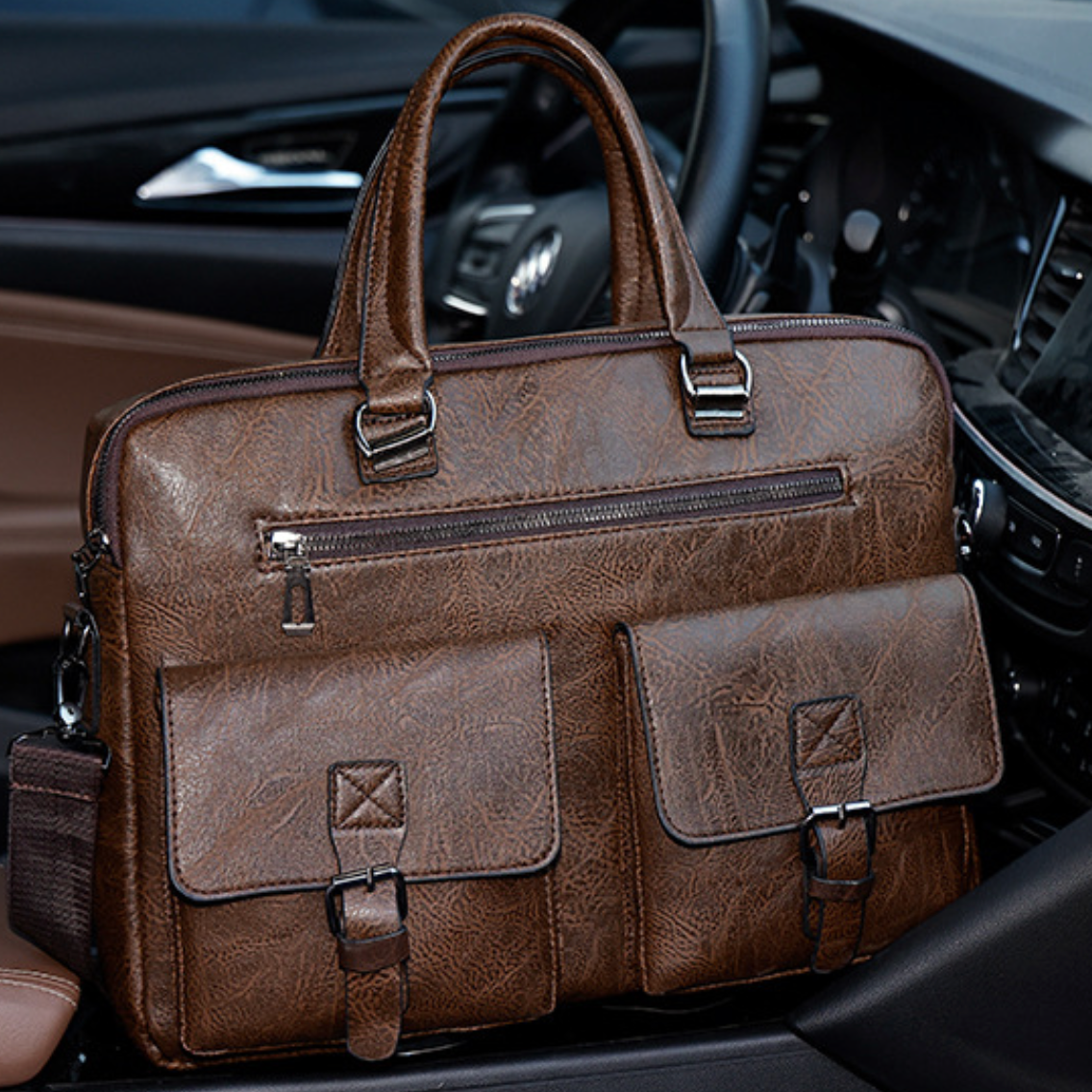 BUSINESS LEATHER SHOULDER BAG