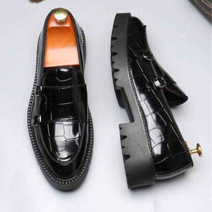CROC BUCKLE COMFORT LOAFERS