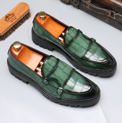 CROC BUCKLE COMFORT LOAFERS
