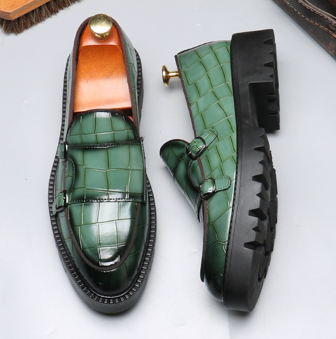 CROC BUCKLE COMFORT LOAFERS