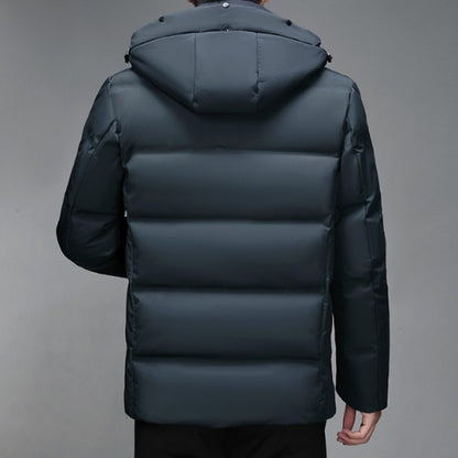 ELEGANT HOODED DOWN COAT