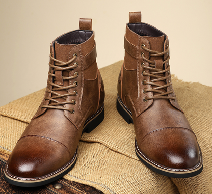 TEXTURED LEATHER BOOTS