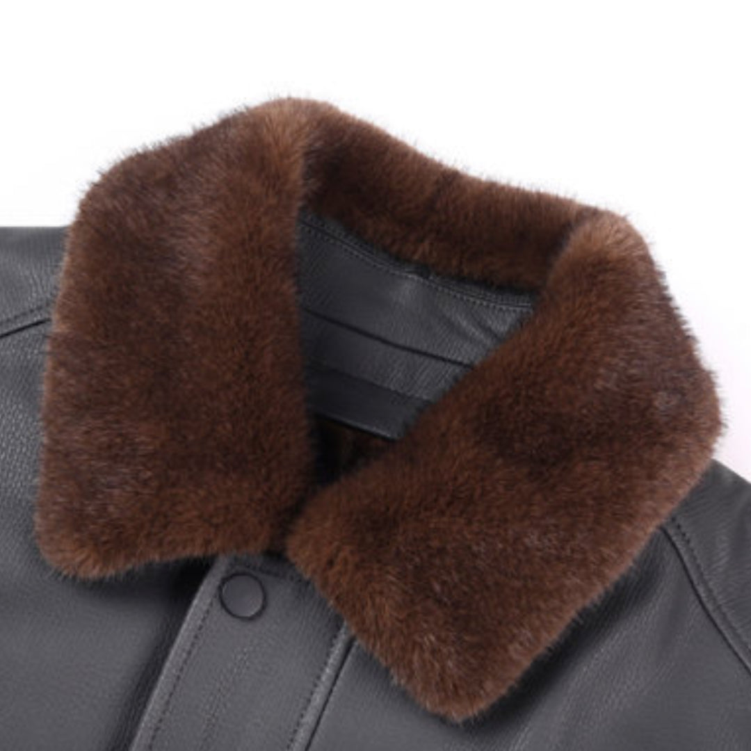 Warm Leather Coat
