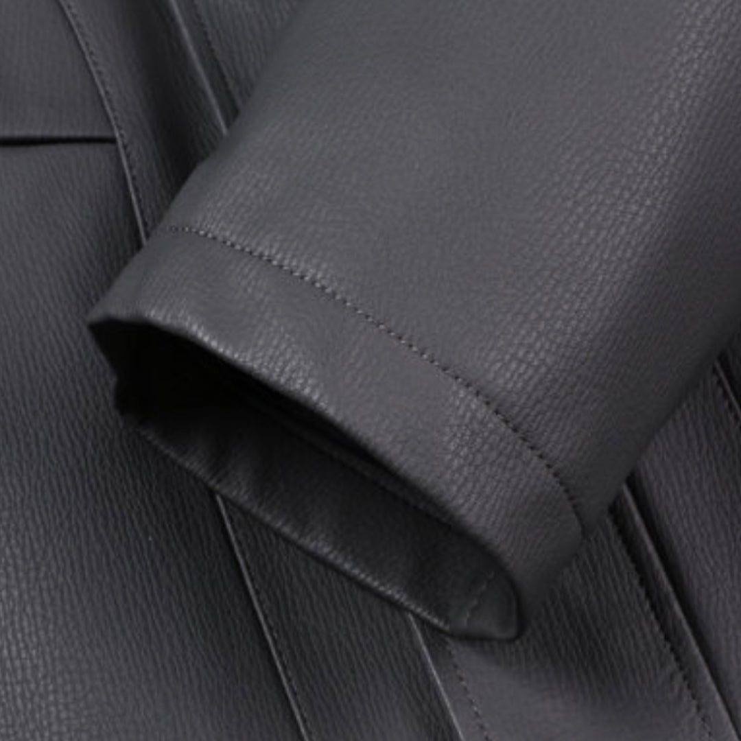 Warm Leather Coat