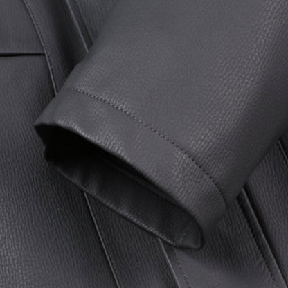 Warm Leather Coat