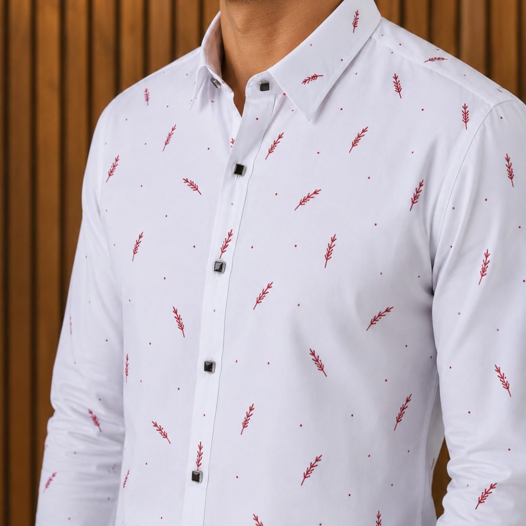 Embroidered Long Sleeve Shirt