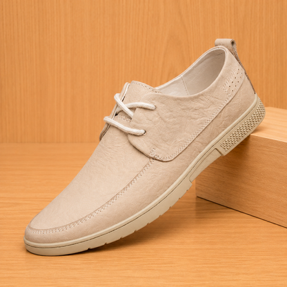 Textured Lace-Up Derby Shoes