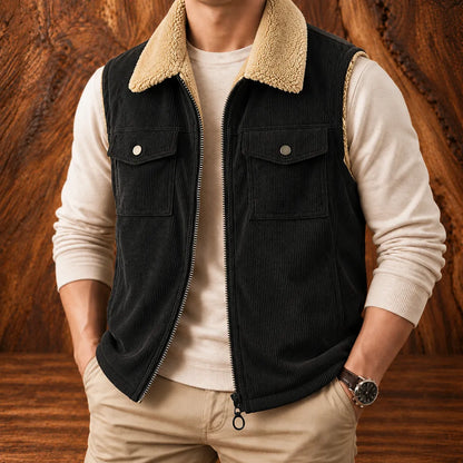 Textured Casual Layering Vest