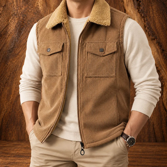 Textured Casual Layering Vest