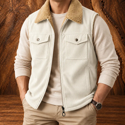 Textured Casual Layering Vest