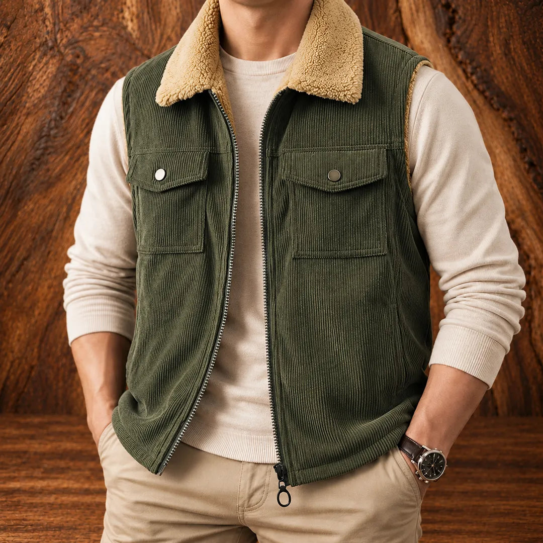 Textured Casual Layering Vest