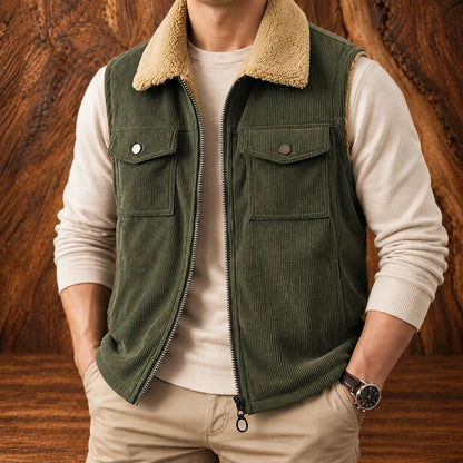 Textured Casual Layering Vest