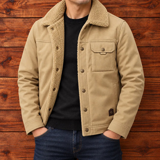 Textured Collar Utility Jacket