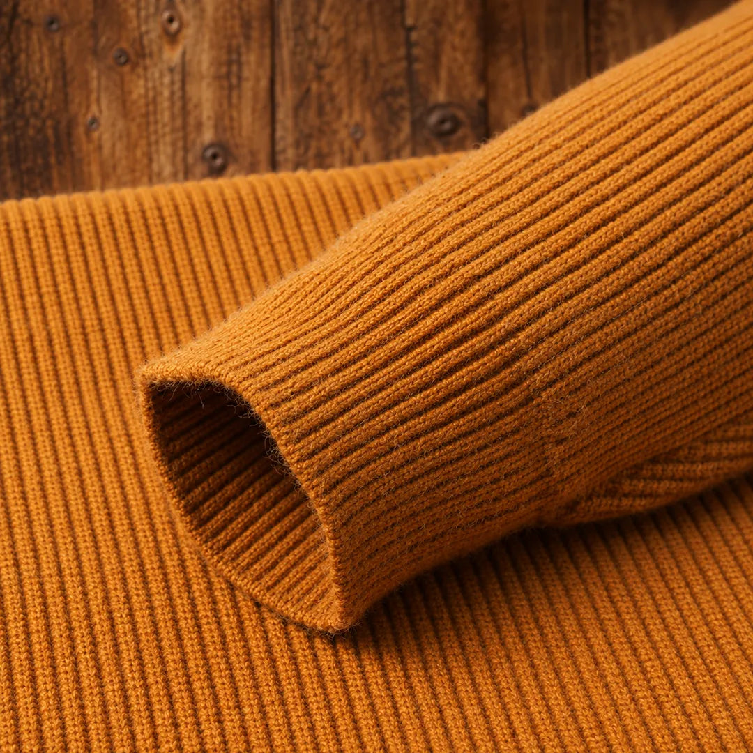 Textured Collared Knit Sweater