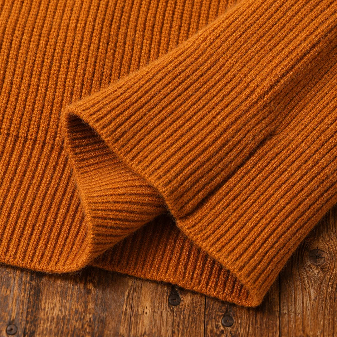 Textured Collared Knit Sweater