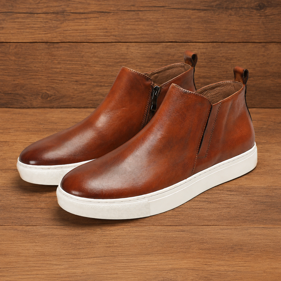 Premium Leather Sneaker Boots