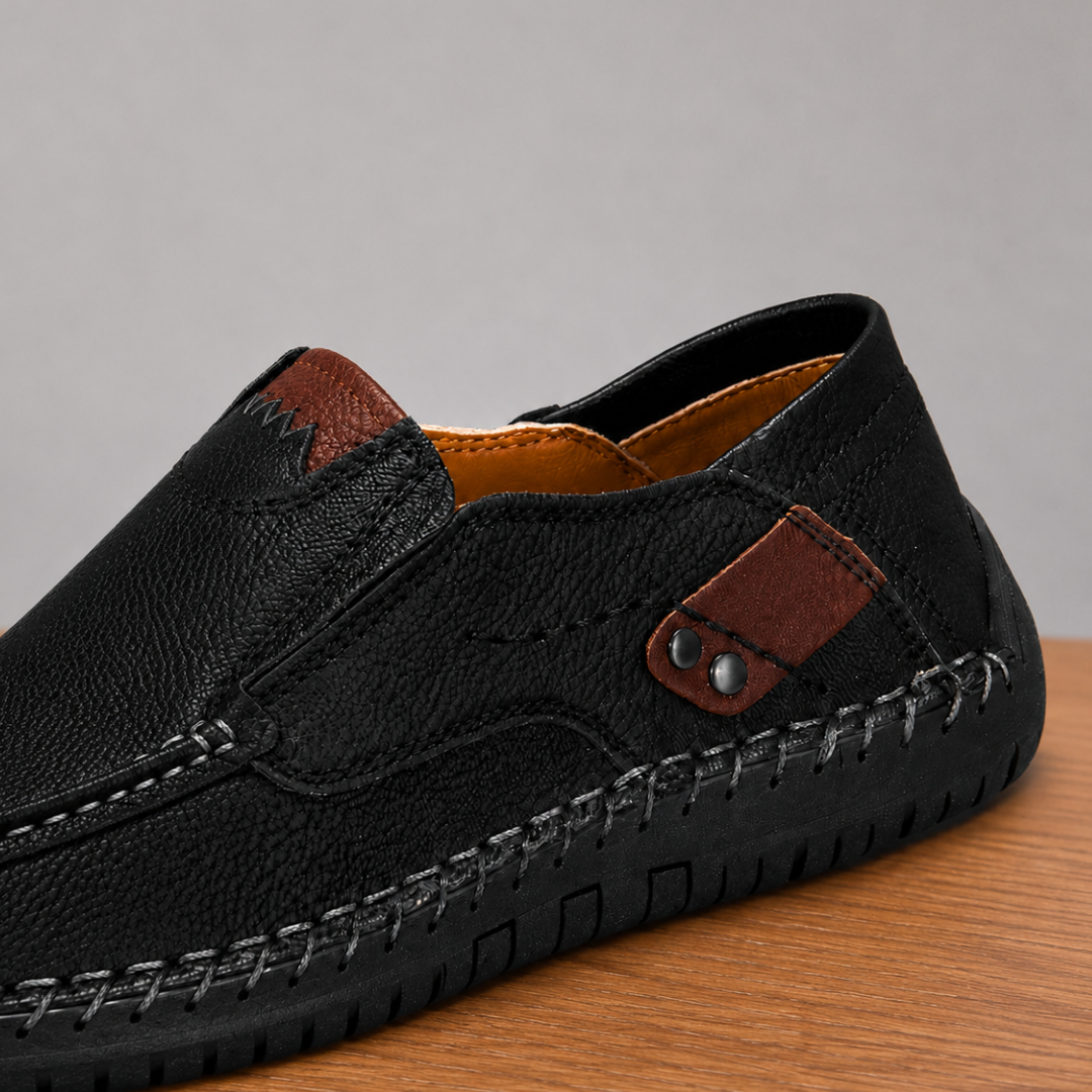 Textured Slip-On Loafers
