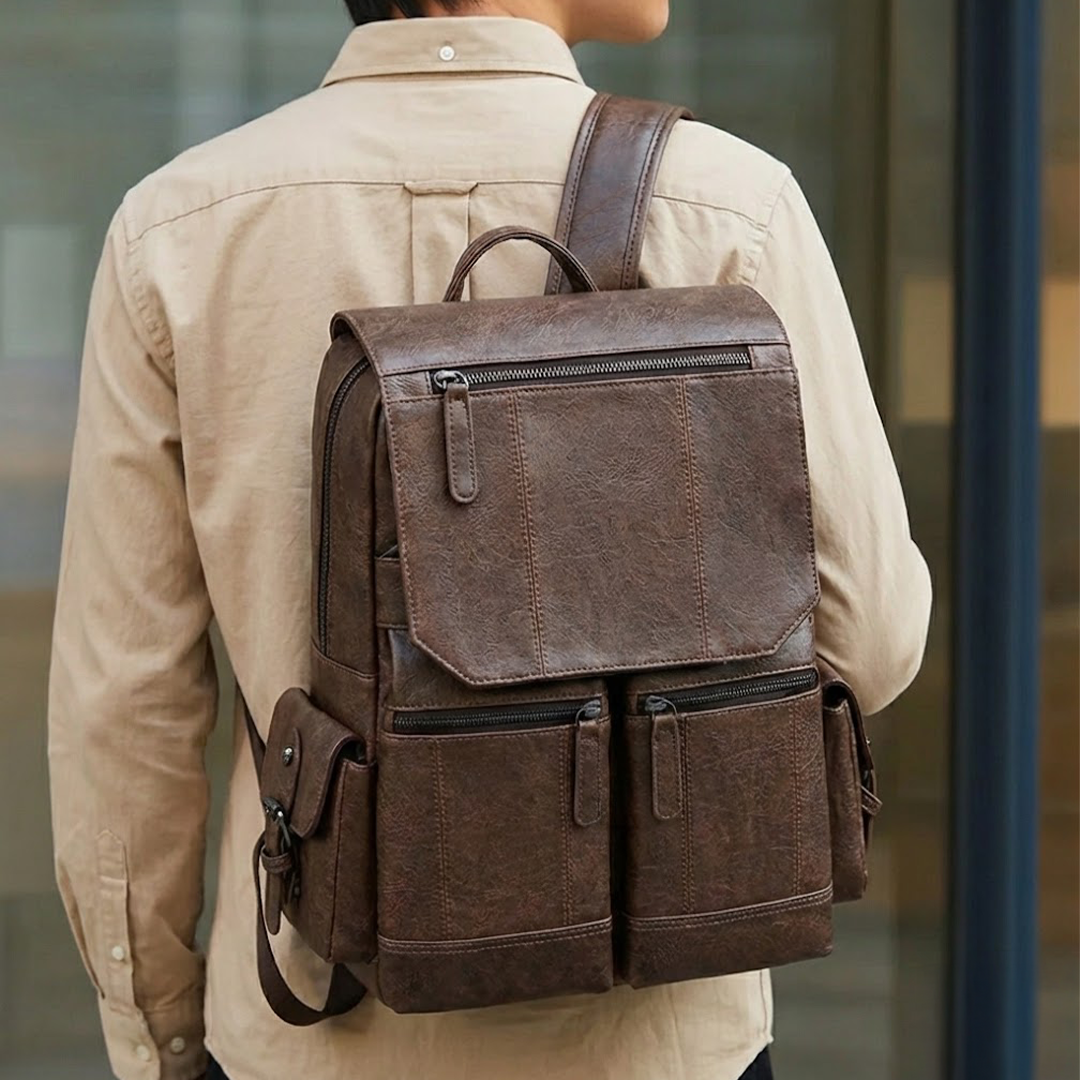 LEATHER EXECUTIVE BACKPACK