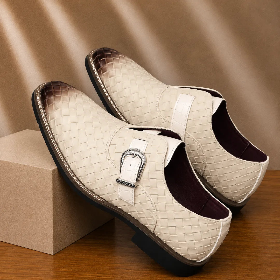 Woven Monk Strap Shoes
