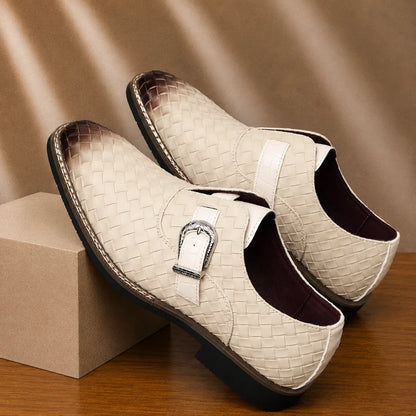 Woven Monk Strap Shoes