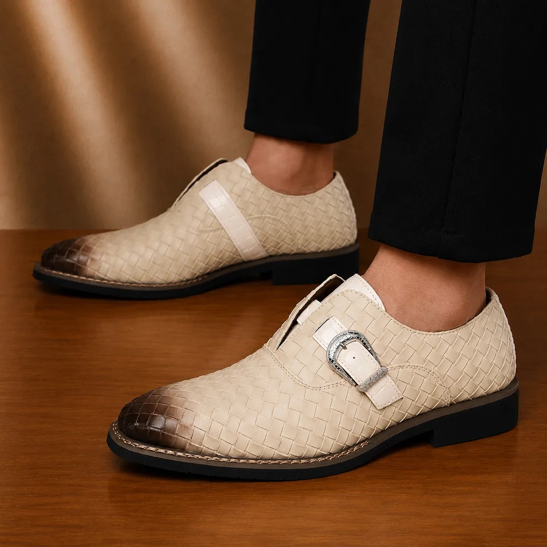 Woven Monk Strap Shoes