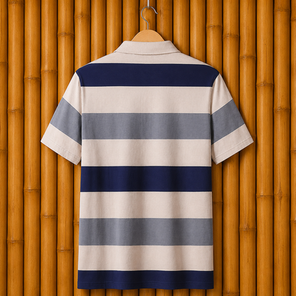 Modern Striped Polo Shirt