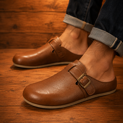Comfortable Buckle Strap Mules