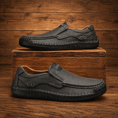 Leather Slip-On Moccasin Shoes