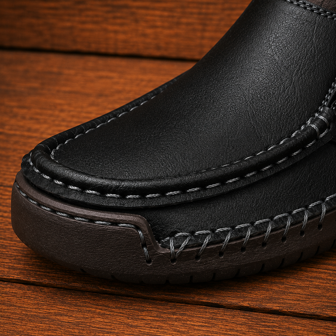 Leather Slip-On Moccasin Shoes