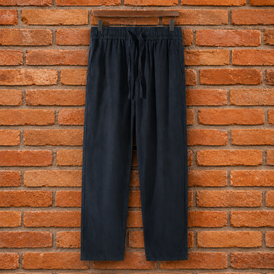 Relaxed Drawstring Tapered Trousers