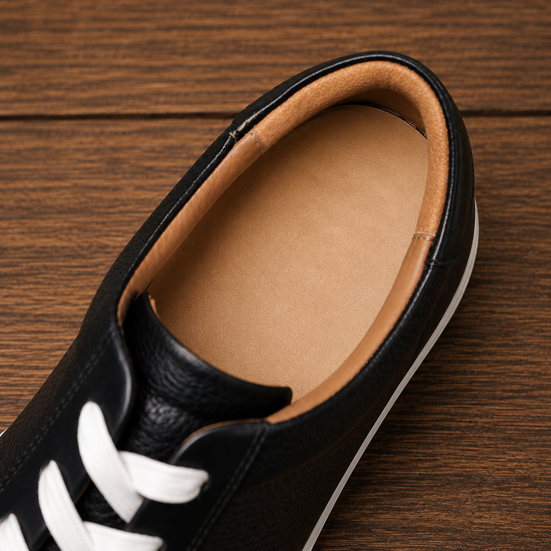 Lace-Up Leather Sneakers
