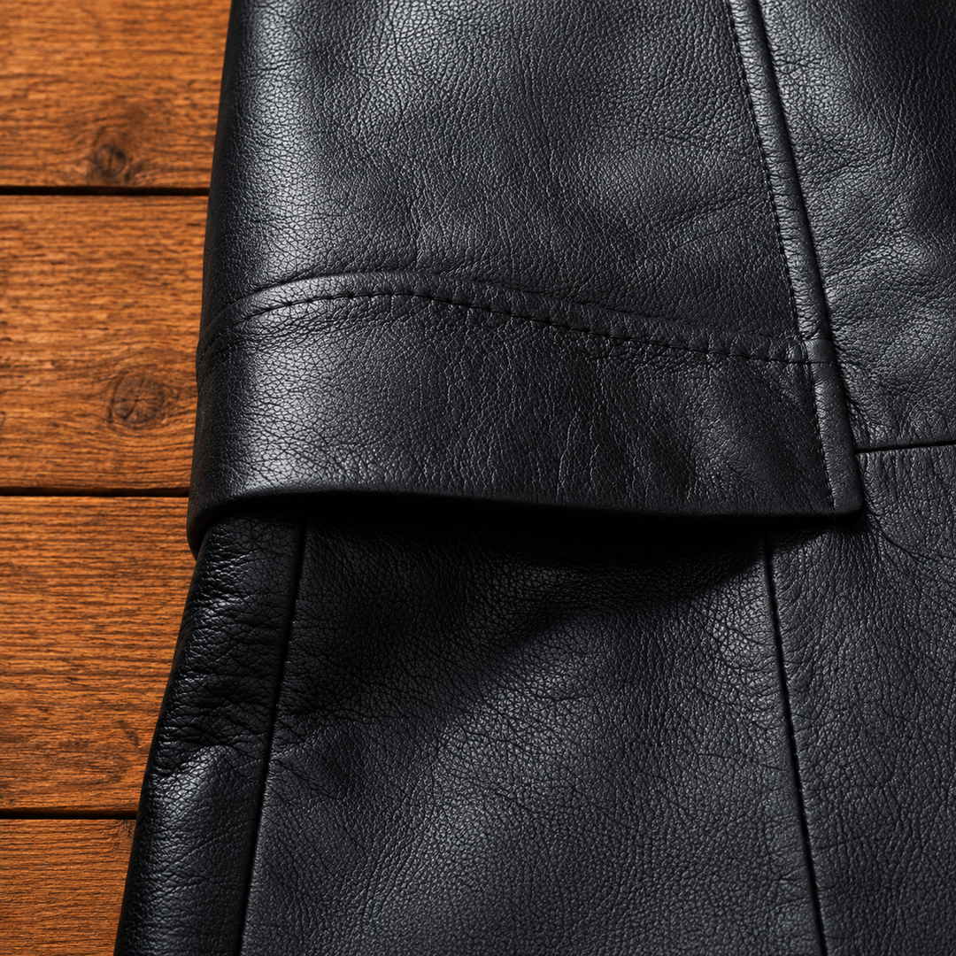 Classic Faux Leather Blazer