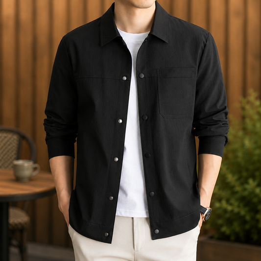Snap-Front Shirt Jacket