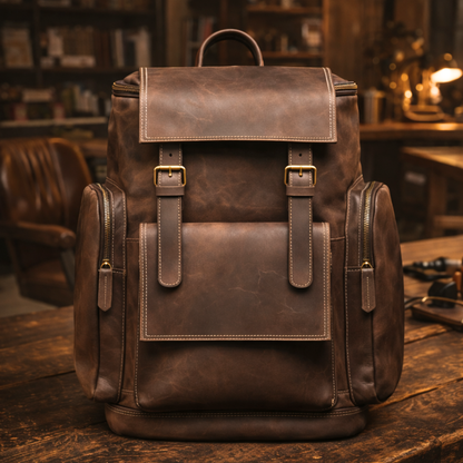 Explorer Leather Backpack