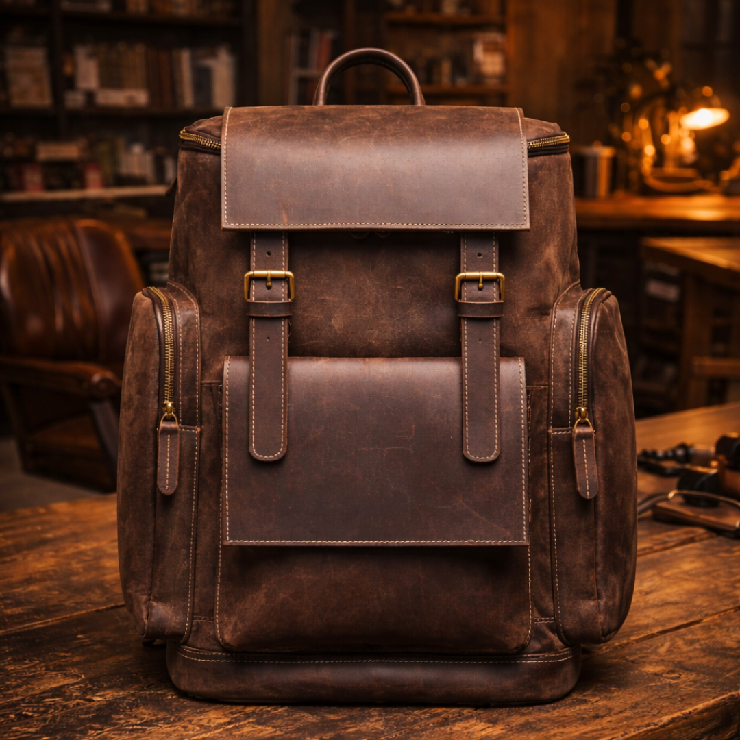 Explorer Leather Backpack