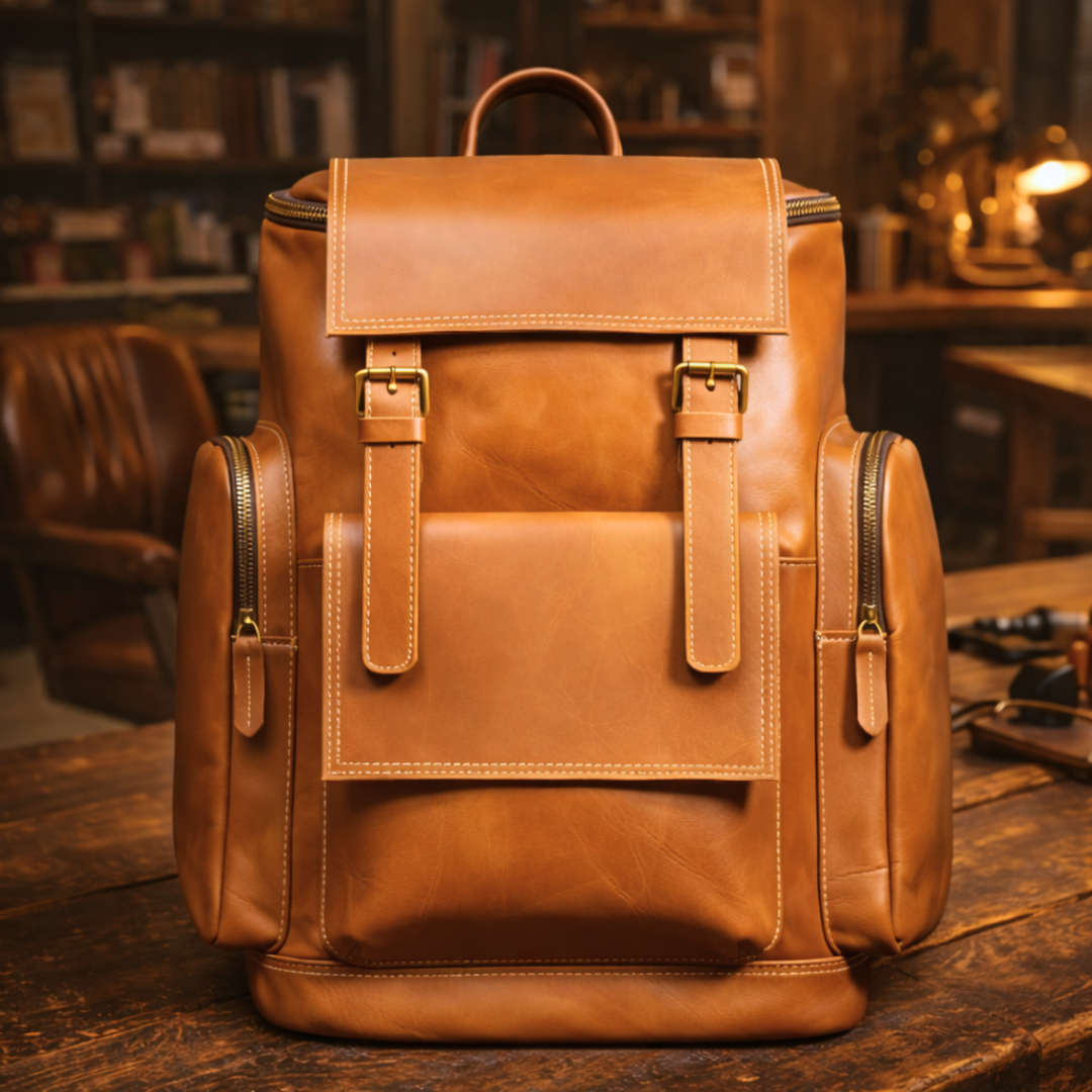 Explorer Leather Backpack