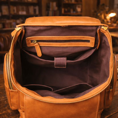 Explorer Leather Backpack