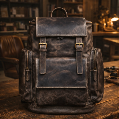 Explorer Leather Backpack