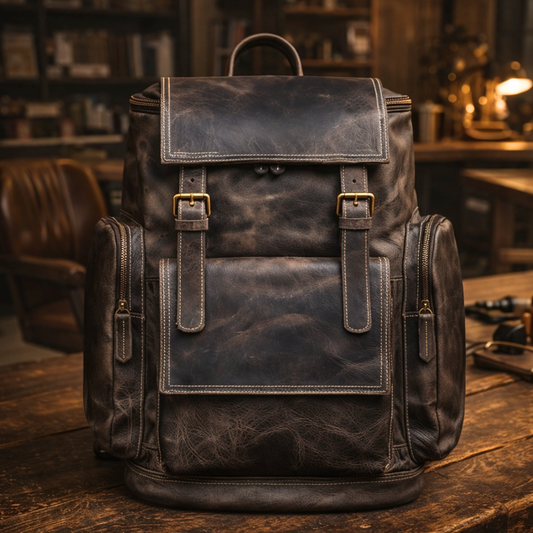 Explorer Leather Backpack
