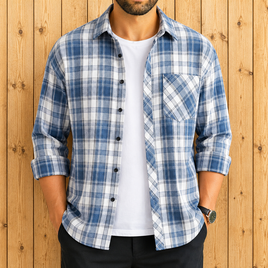 Brushed Plaid Flannel Overshirt