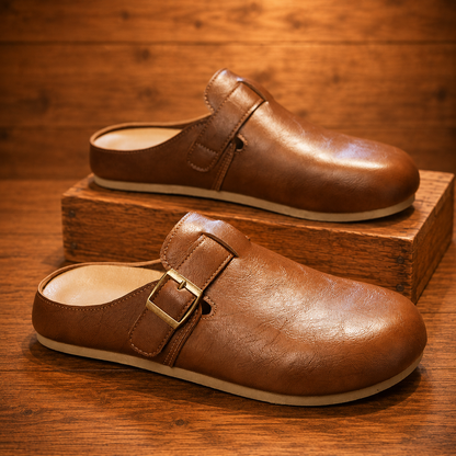 Comfortable Buckle Strap Mules