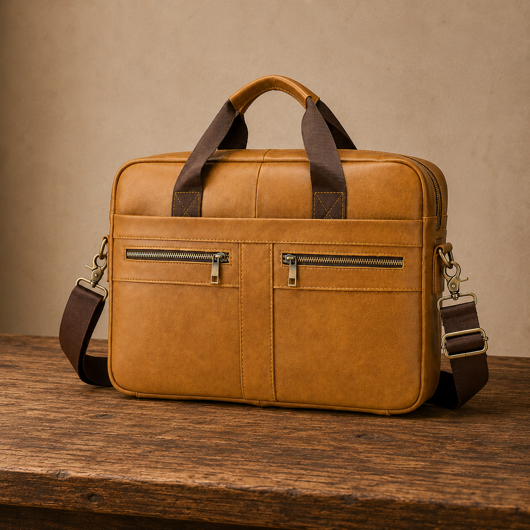 Leather Business Laptop Briefcase
