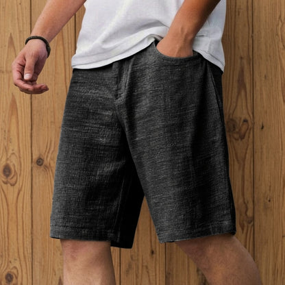 Textured Casual Comfort Shorts