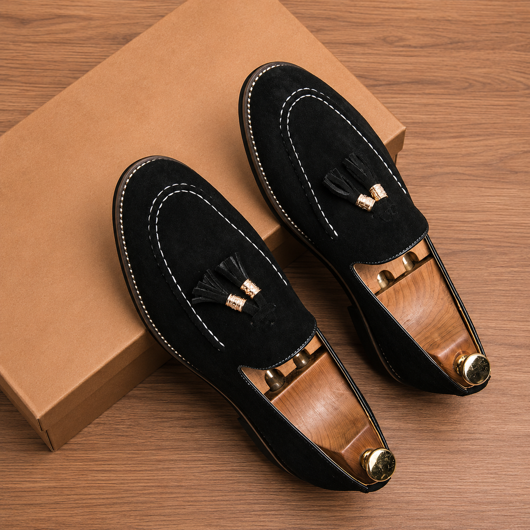 Suede Tassel Loafers