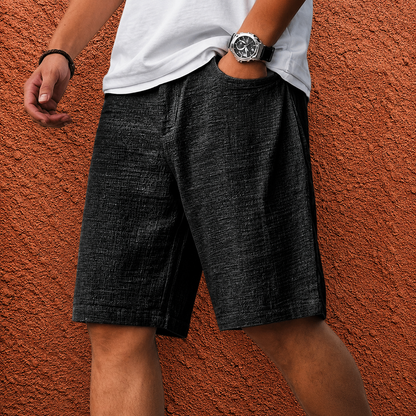 Textured Casual Comfort Shorts
