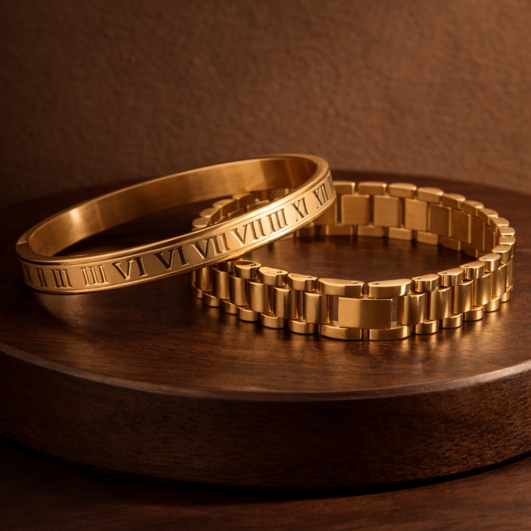 Roman Link Bracelet Set