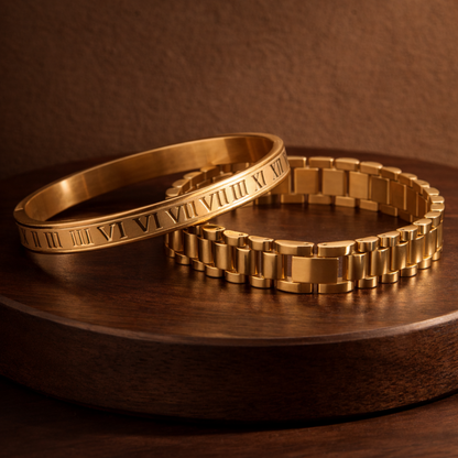 Roman Link Bracelet Set
