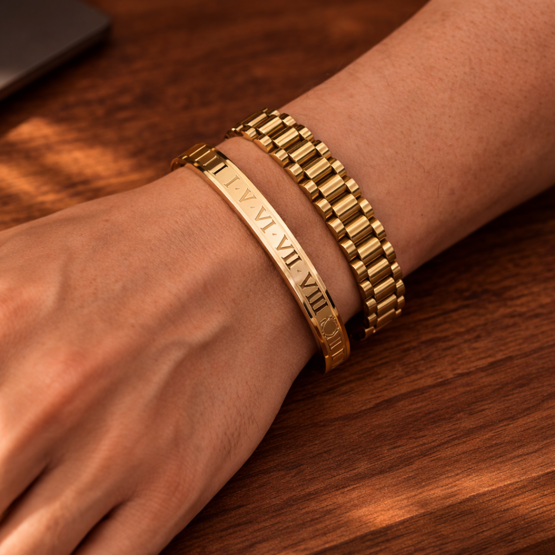 Roman Link Bracelet Set